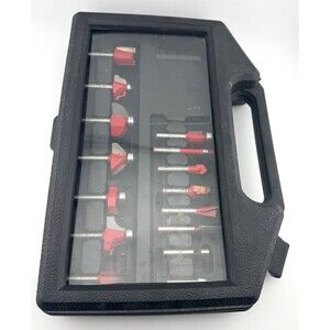 15 piece router bit set with case (USED)